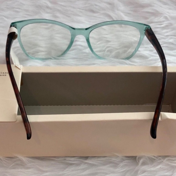 A New Day Women's Cateye Blue Light Filtering Glasses W/Soft Case - Green/Brown - Picture 7 of 8